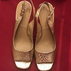 Tahari gold heels